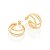 ARGOLA FOLHEADO A OURO COM 3 AROS. MED 1,7CM ROMMANEL 526687 - Imagem 2