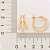 ARGOLA FOLHEADO A OURO COM 3 AROS. MED 1,7CM ROMMANEL 526687 - Imagem 4