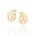 ARGOLA FOLHEADO A OURO COM 3 AROS. MED 1,7CM ROMMANEL 526687 - Imagem 1