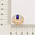 ANEL MASCULINO FOLHEADO A OURO COM CRISTAL AZUL E APLIQUE DE RHODIUM ROMMANEL 513003 - Imagem 4