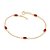 PULSEIRA FOLHEADO A OURO COM CRISTAIS VERMELHO. MED 19CM ROMMANEL 551614 - Imagem 1
