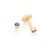 BRINCO INFANTIL SOLITÁRIO FOLHEADO A OURO COM ZIRCÔNIA AZUL. MED 0,20CM ROMMANEL 526384 - Imagem 2