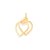 PINGENTE FOLHEADO A OURO CORAÇÕES ENTRELAÇADOS. MED 2CM ROMMANEL 540943 - Imagem 1