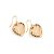 BRINCO FOLHEADO A OURO CORAÇÃO DIAMANTADO. MED 2,2CM ROMMANEL 523991 - Imagem 1