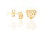 BRINCO FOLHEADO A OURO CORAÇÃO COM ZIRCÔNIAS. MED 0,7MM ROMMANEL 524051 - Imagem 1