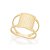 ANEL FOLHEADO A OURO COM ARO DE CHAPA TRABALHADA ROMMANEL 512377 - Imagem 1