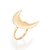 ANEL FOLHEADO A OURO EM FORMATO DE LUA ROMMANEL 512938 - Imagem 1
