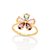 ANEL FOLHEADO A OURO FLOR COLORIDO ROMMANEL 513011 - Imagem 1