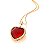 PINGENTE FOLHEADO A OURO CORAÇÃO VERMELHO COM ZIRCÔNIAS. MED 3,3CM ROMMANEL 541667 - Imagem 2