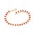 PULSEIRA FOLHEADO A OURO COM MIÇANGAS VERMELHO. MED 18CM ROMMANEL 551738 - Imagem 1