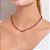GARGANTILHA FOLHEADO A OURO COM MIÇANGAS VERMELHO. MED 42CM ROMMANEL 532158 - Imagem 4