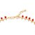 GARGANTILHA FOLHEADO A OURO COM MIÇANGAS VERMELHO. MED 42CM ROMMANEL 532158 - Imagem 2