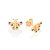 BRINCO FOLHEADO A OURO BORBOLETA. MED 0,90CM ROMMANEL 526694 - Imagem 1