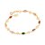 PULSEIRA FOLHEADO A OURO CRISTAIS COLORIDOS. MED 20CM ROMMANEL 551733 - Imagem 1