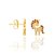 BRINCO INFANTIL FOLHEADO A OURO UNICÓRNIO COM ZIRCÔNIAS. MED 1,1CM ROMMANEL 526321 - Imagem 2