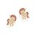 BRINCO INFANTIL FOLHEADO A OURO UNICÓRNIO COM ZIRCÔNIAS. MED 1,1CM ROMMANEL 526321 - Imagem 1