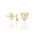BRINCO INFANTIL FOLHEADO A OURO BORBOLETA COM ZIRCÔNIA. MED 0,7MM ROMMANEL 526050 - Imagem 1