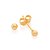 BRINCO INFANTIL FOLHEADO A OURO BOLA FOSCA. MED 3MM ROMMANEL 526032 - Imagem 1