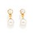 BRINCO FOLHEADO A OURO COM CRISTAIS E PÉROLA. MED 1,4CM ROMMANEL 523951 - Imagem 1