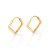 ARGOLA FOLHEADO A OURO FORMATO LOSANGO. MED 1,5CM ROMMANEL 526707 - Imagem 1