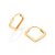 ARGOLA FOLHEADO A OURO FORMATO LOSANGO. MED 1,5CM ROMMANEL 526707 - Imagem 2