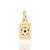 PINGENTE RETANGULAR INFANTIL FOLHEADO A OURO COM BOLA DE FUTEBOL. MED 1,5CM ROMMANEL 542431 - Imagem 1
