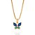 PINGENTE INFANTIL FOLHEADO A OURO BORBOLETA AZUL COM VERDE. MED 1,3CM ROMMANEL 542437 - Imagem 2