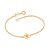 PULSEIRA INFANTIL FOLHEADO A OURO MARGARIDA. MED 16CM ROMMANEL 551741 - Imagem 1