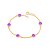 PULSEIRA FOLHEADO A OURO COM CRISTAIS COLORIDOS. MED 18/19CM ROMMANEL 551281 - Imagem 1