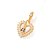 PINGENTE FOLHEADO A OURO CORAÇÃO COM NOSSA SENHORA APARECIDA. MED 2CM ROMMANEL 542259 - Imagem 1