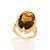 MAXI ANEL FOLHEADO A OURO COM CRISTAL FUMÊ ROMMANEL 512989 - Imagem 1