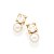 BRINCO QUADRADO FOLHEADO A OURO COM CRISTAIS E PÉROLA. MED 1,2CM ROMMANEL 524077 - Imagem 1