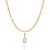 BERLOQUE FOLHEADO A OURO COM CRISTAL RETANGULAR COLORIDO. MED 2,3CM ROMMANEL 542435 - Imagem 4