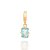 BERLOQUE FOLHEADO A OURO COM CRISTAL RETANGULAR COLORIDO. MED 2,3CM ROMMANEL 542435 - Imagem 2