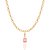 BERLOQUE FOLHEADO A OURO COM CRISTAL RETANGULAR COLORIDO. MED 2,3CM ROMMANEL 542435 - Imagem 3