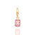 BERLOQUE FOLHEADO A OURO COM CRISTAL RETANGULAR COLORIDO. MED 2,3CM ROMMANEL 542435 - Imagem 1