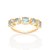 ANEL FOLHEADO A OURO COM CRISTAIS AZUL CLARO ROMMANEL 513038 - Imagem 2