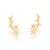 BRINCO GRAMPO FOLHEADO A OURO ESTRELAS. MED 2,30CM ROMMANEL 525675 - Imagem 1