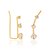 BRINCO GRAMPO FOLHEADO A OURO COM CRISTAIS. MED 2,1CM ROMMANEL 522731 - Imagem 2