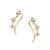 BRINCO GRAMPO FOLHEADO A OURO COM CRISTAIS. MED 2,1CM ROMMANEL 522731 - Imagem 1