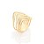 ANEL FOLHEADO A OURO COM DETALHES ONDULADOS ROMMANEL 510831 - Imagem 1