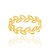 ANEL FOLHEADO A OURO FORMATO FOLHAS ROMMANEL 512710 - Imagem 2