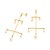 BRINCO MÓBILE FOLHEADO A OURO COM PÉROLAS. MED 6,9CM ROMMANEL 526762 - Imagem 2