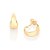 ARGOLA LISA FOLHEADO A OURO. MED 1,3CM ROMMANEL 526726 - Imagem 2
