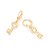 ARGOLA FOLHEADO A OURO COM CHAVE PENDURADA. MED 3CM ROMMANEL 526737 - Imagem 2