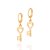 ARGOLA FOLHEADO A OURO COM CHAVE PENDURADA. MED 3CM ROMMANEL 526737 - Imagem 1