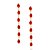 BRINCO FOLHEADO A OURO CRISTAIS GOTAS VERMELHAS. MED 5,8CM ROMMANEL 526742 - Imagem 1