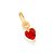 PINGENTE SOLITÁRIO FOLHEADO A OURO CORAÇÃO VERMELHO. MED 1,10CM ROMMANEL 542448 - Imagem 1