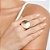 MAXI ANEL FOLHEADO A OURO FORMATO CIRCULAR COM ARO ESCOVADO ROMMANEL 513027 - Imagem 4