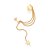 EAR CUFF COM PIERCING DE PRESSÃO FOLHEADO A OURO. MED 8CM ROMMANEL 526718 - Imagem 2